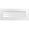Ekena Millwork Vertical Surface Mount PVC Gable Vent: Functional, w/ 3-1/2"W x 1"P Standard Frame, 34"W x 14"H GVPVE34X1401SF - alternate 1